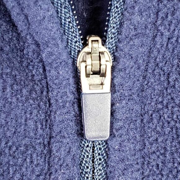 Lands End Pullover Fleece Women’s Plus Size 2X Quarter Zip Blue Long Sleeve - Picture 3 of 9